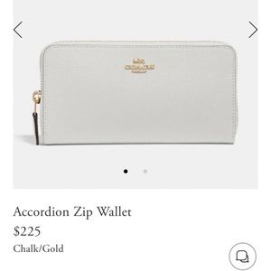 White, Black,Tan Coach Purse + Accordion Wallet
